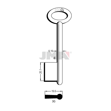 LLAVE JMA GORJA 3 G - Curtidos Gilabert