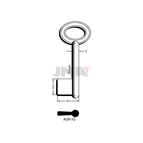 LLAVE JMA GORJA AGA 1G - Curtidos Gilabert