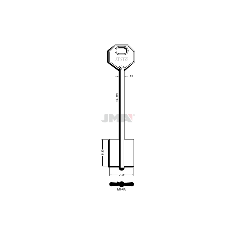 LLAVE JMA GORJA MT 6G - Curtidos Gilabert