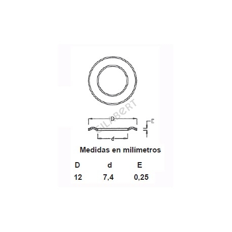 ARANDELAS LATON OLLADO 115/25 (1000)